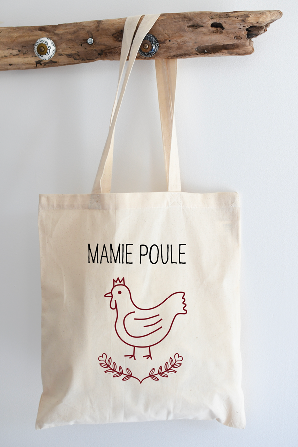 Tote bag coton | Mamie poule vintage Tote bag coton | Mamie poule vintage