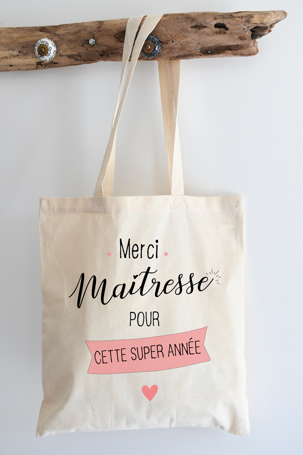 Tote bag coton | Merci maîtresse pour cette année Tote bag coton | Merci maîtresse pour cette année