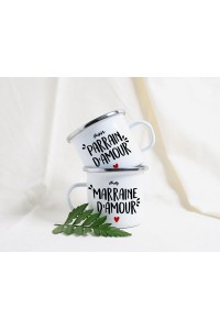 Mug vintage métal | Marraine d'amour