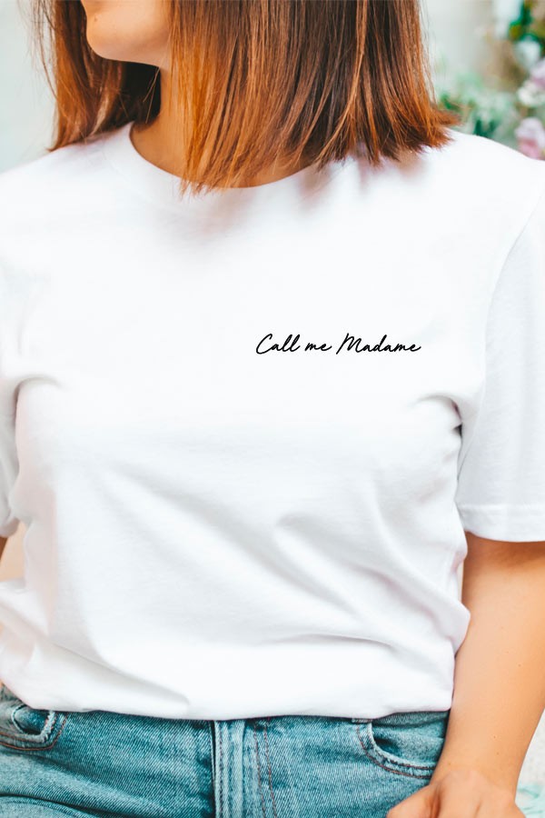 T-shirt personnalisé femme | Call me Madame