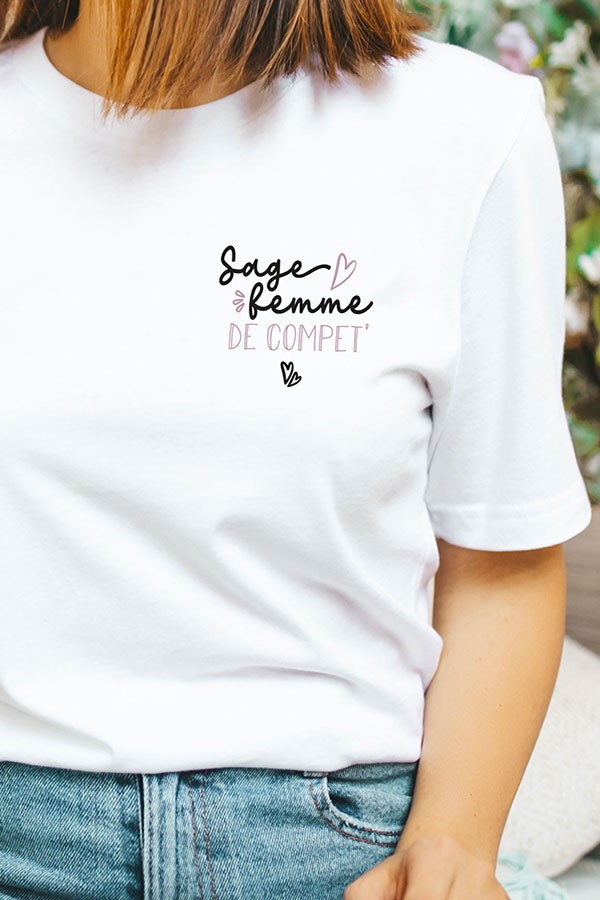 T-shirt personnalisé femme | Sage Femme de Compet