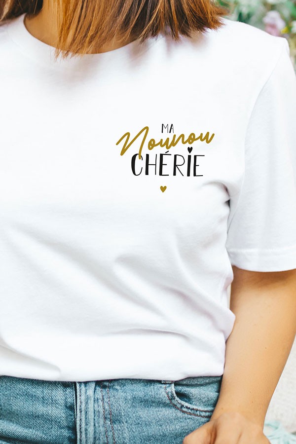 T-shirt personnalisé femme | Ma Nounou chérie T-shirt personnalisé femme | Ma Nounou chérie