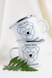 Duo de mugs émaillés - Mama & Papa Bear