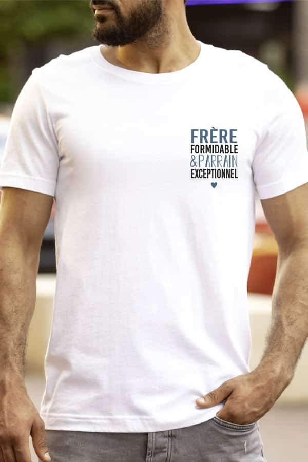 T-shirt Homme Citation coeur | Frère et Parrain