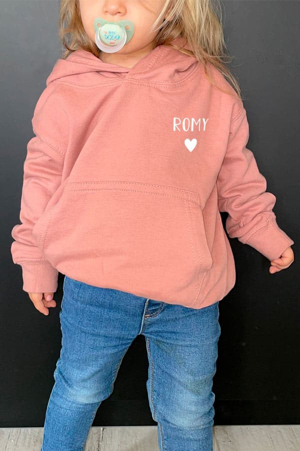 Sweat à capuche couleurs enfant personnalisé | Texte Sweat à capuche couleurs enfant personnalisé | Texte