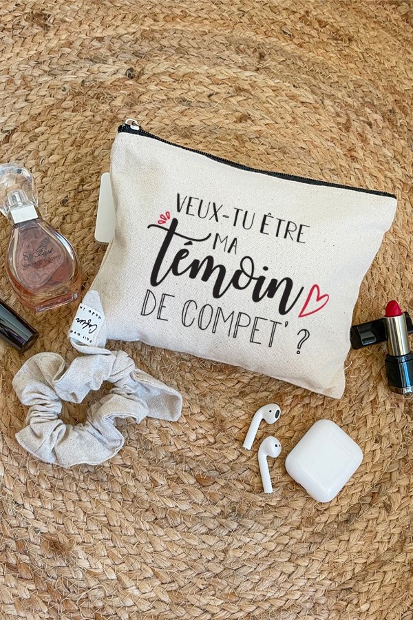 Pochette coton | Veux-tu être ma témoin de compet'