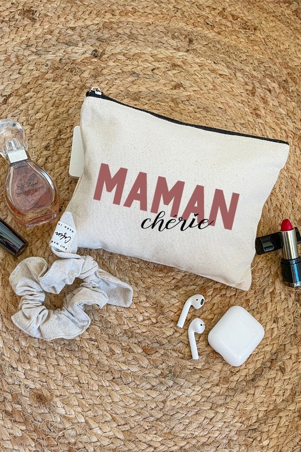 Pochette coton | Maman chérie - rose Pochette coton | Maman chérie - rose