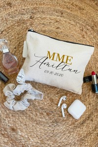 Pochette coton personnalisée | Madame la Mariée
