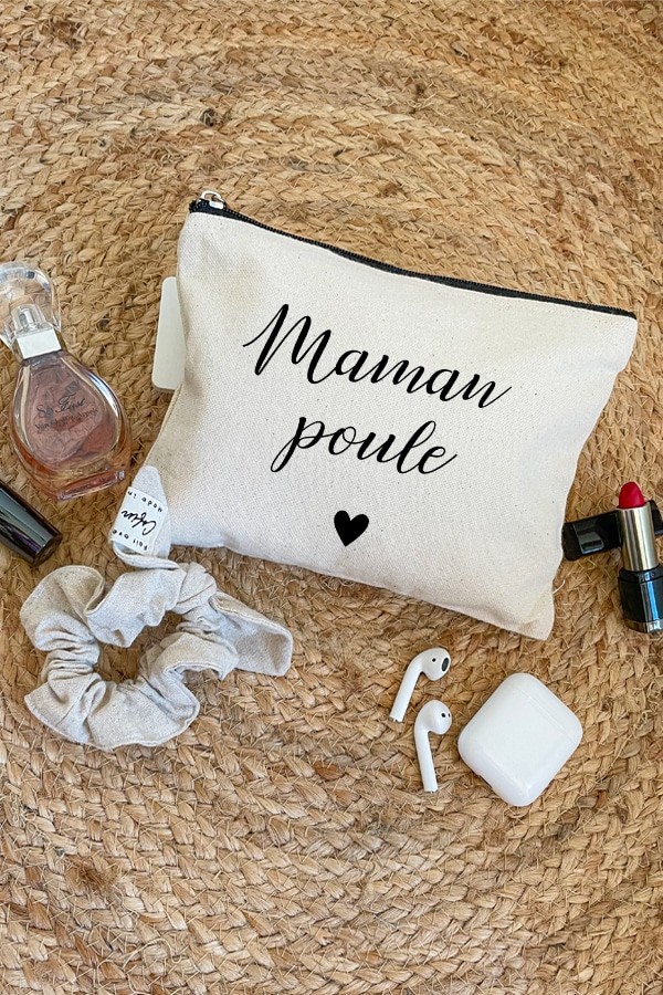 Pochette coton | Maman poule