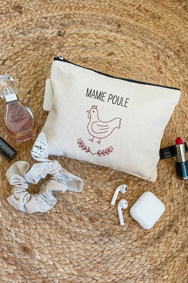 Pochette coton | Mamie poule vintage