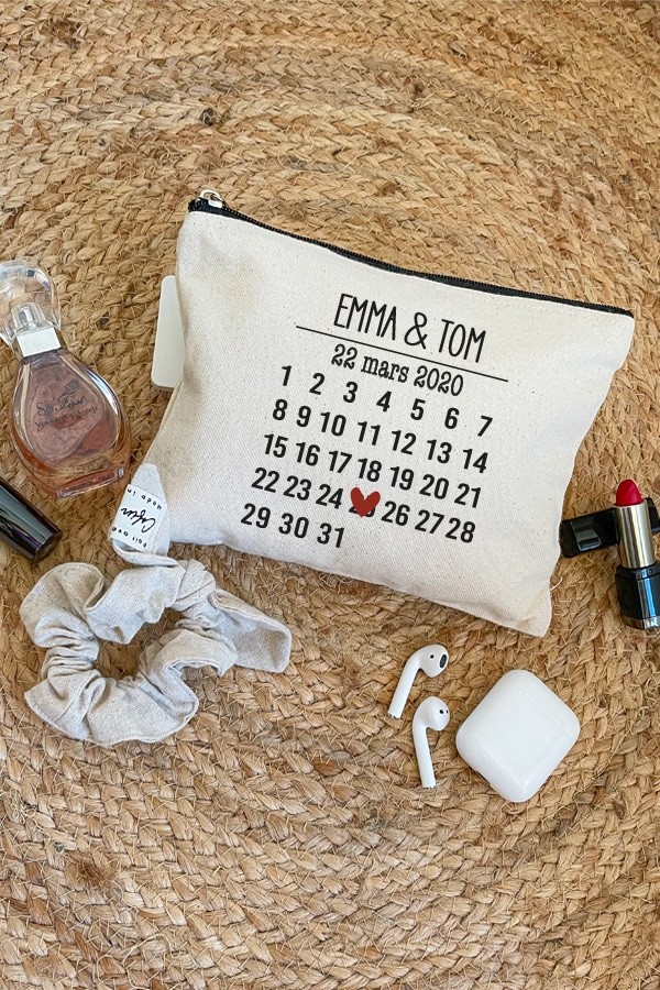 Pochette coton personnalisée | Calendrier