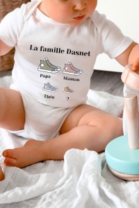 Body bébé personnalisé - La famille