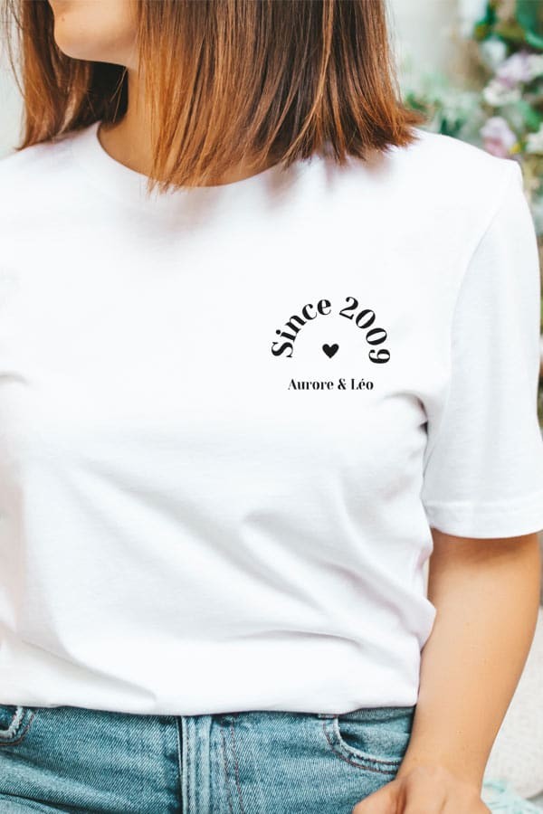 T-shirt Saint-Valentin femme personnalisé | Collection since 1