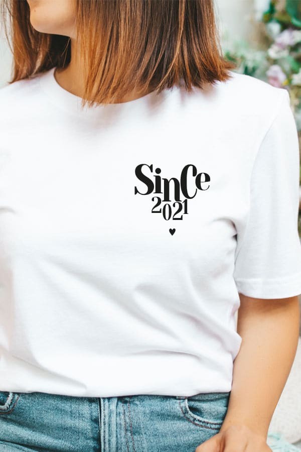 T-shirt Saint-Valentin femme personnalisé | Collection since 3 T-shirt Saint-Valentin femme personnalisé | Collection since 3