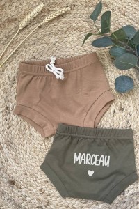 Bloomer bébé personnalisé  | Marron