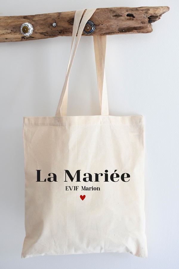 Tote bag EVJF personnalisé | La mariée