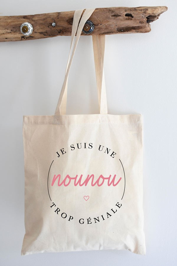 Tote bag coton | Nounou trop géniale