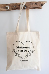 Tote bag personnalisé | Maîtresse en or