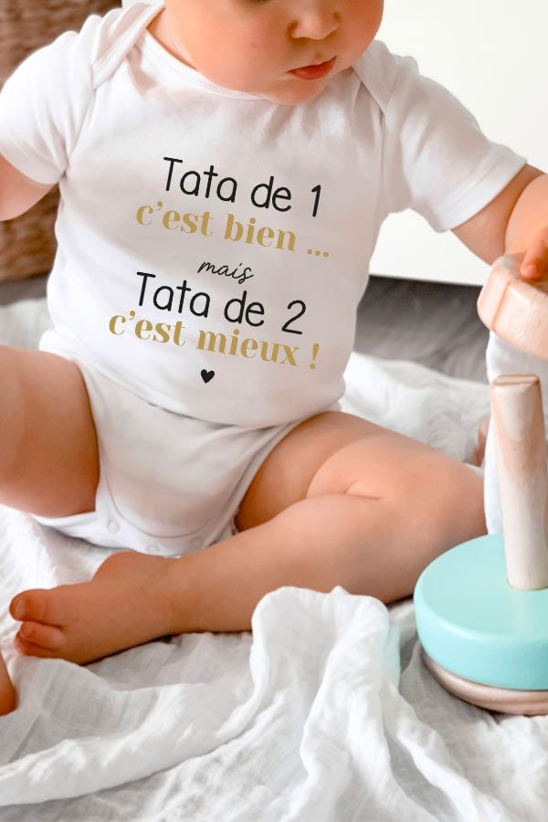 Body bébé | Tata de 1 c'est bien mais tata de 2 c'est mieux