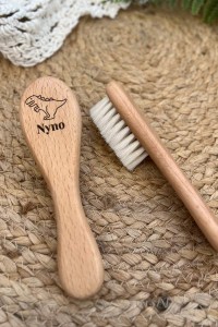 Brosse en bois personnalisée | Dinosaure