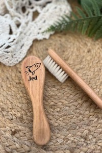 Brosse en bois personnalisée | Fusée