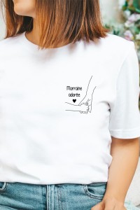 T-shirt personnalisé femme | Mains adulte - enfant