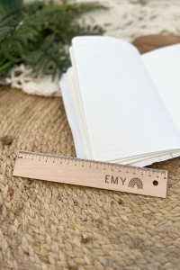 Règle en bois personnalisée | Arc en ciel