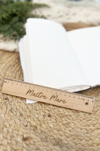 Règle en bois personnalisée | Texte