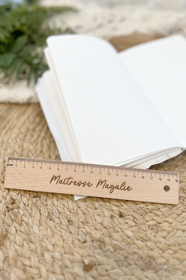 Règle en bois personnalisée | Texte