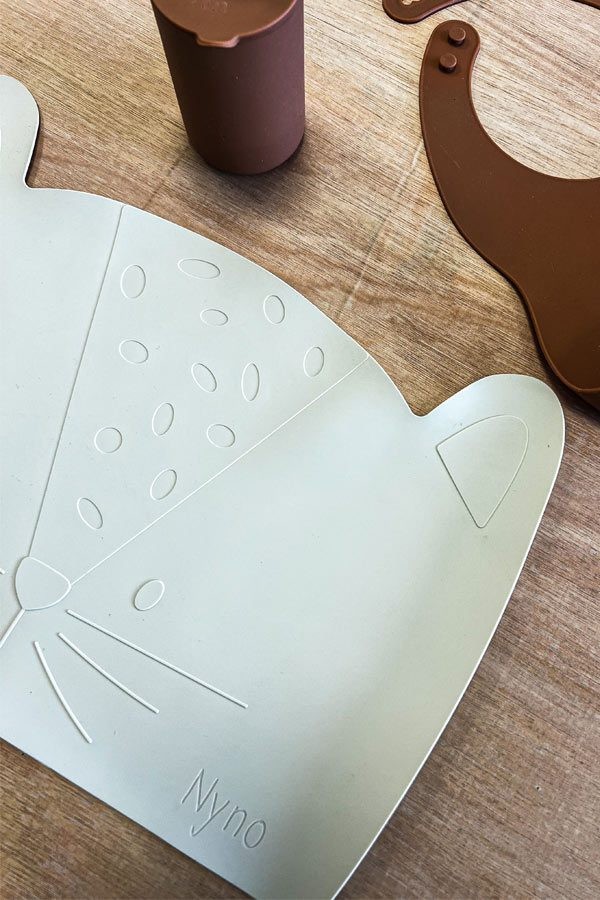 Set de table personnalisé en silicone  | Léopard beige