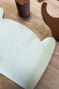 Set de table personnalisé en silicone  | Léopard beige