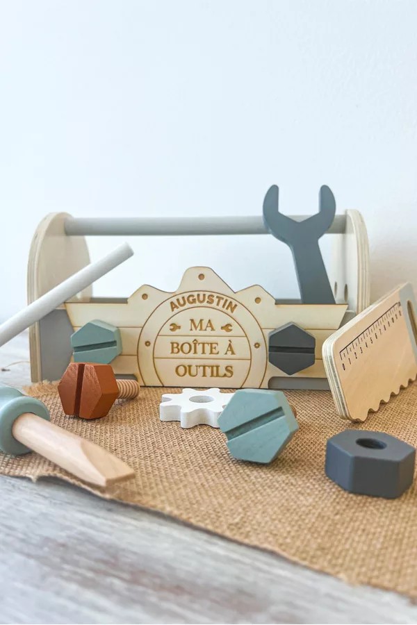 Boîte à outils en bois | Personnalisée