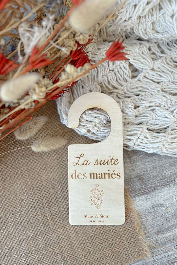 Pancarte suite des mariés personnalisée - Mariage