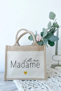 Petit sac en jute et coton | Call me Madame