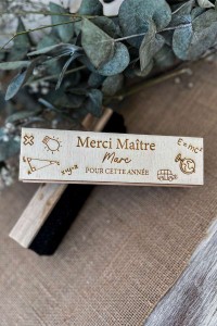 Brosse à tableau en bois personnalisée | Maître