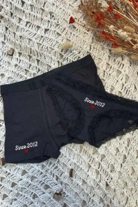 Duo caleçon et culotte | brodés