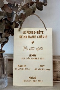 Pense-bête pour mamie personnalisé | Anniversaires