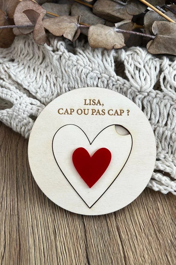 Carte message personnalisée | Coeur