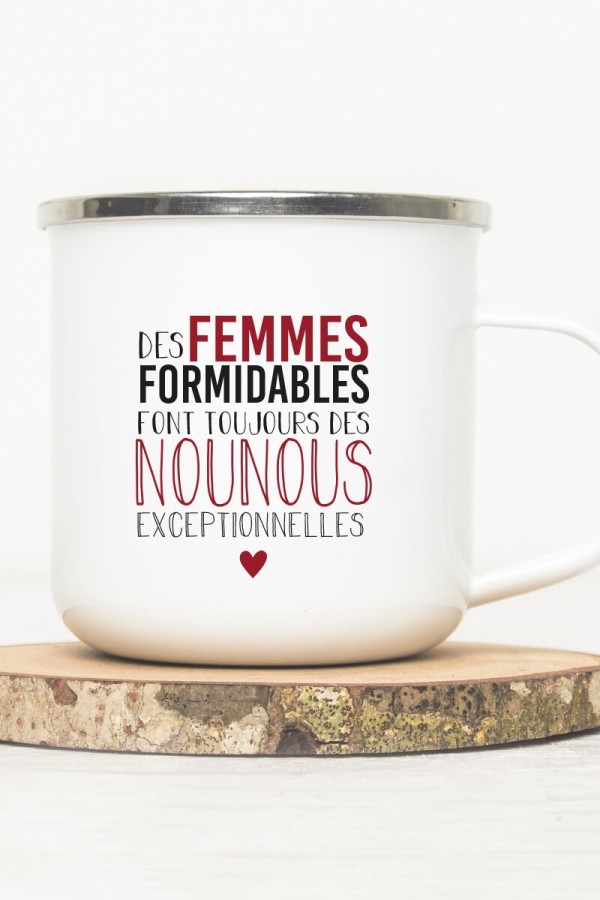 Mug vintage métal | Femmes nounous