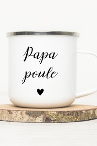 Mug vintage métal | Papa Poule