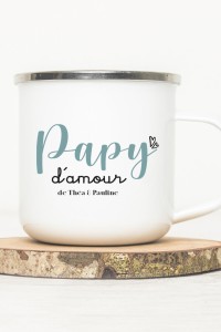 Mug vintage métal | Papy d'amour