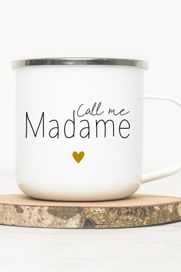 Mug vintage métal | Call me Madame