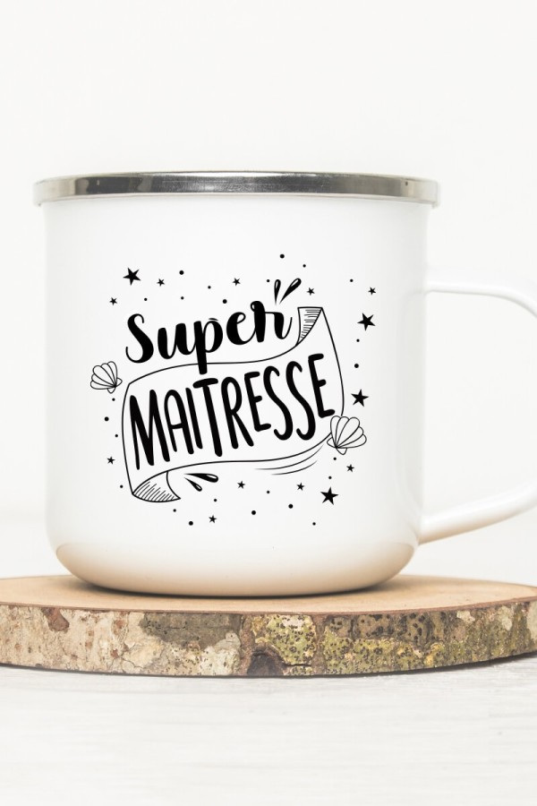 Mug vintage métal | Super maitresse