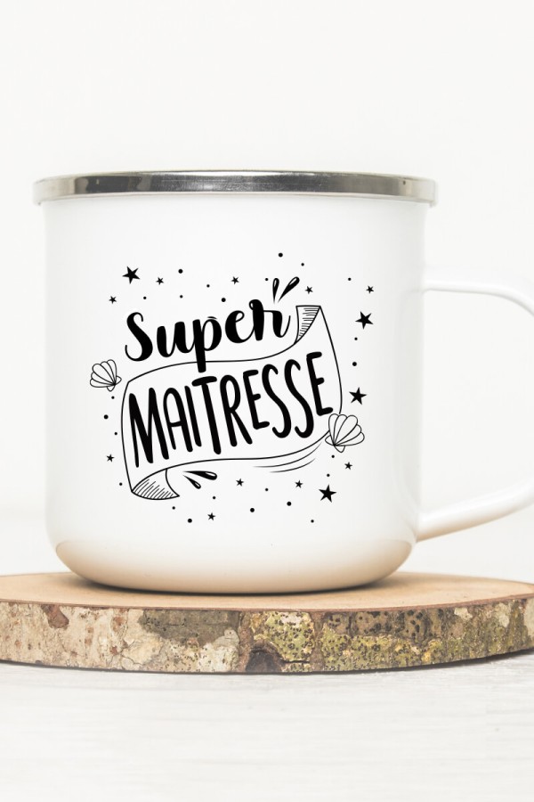 Mug vintage métal | Super maitresse