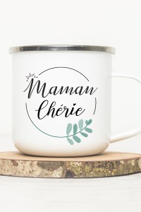 Mug vintage métal | Maman chérie