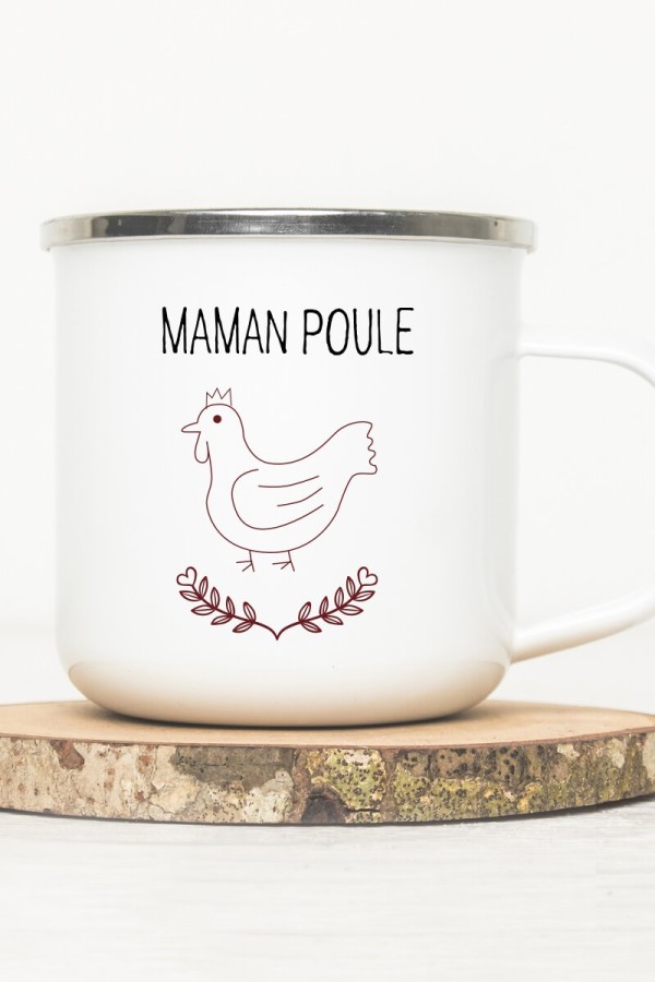 Mug vintage métal | Maman poule vintage