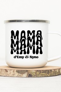 Mug vintage métal | Mama rétro personnalisé