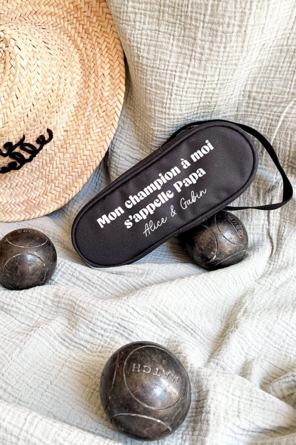 Sacoche de pétanque personnalisée - Mon champion papi Sacoche de pétanque personnalisée - Mon champion papi