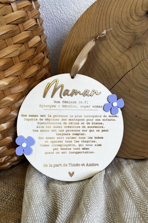 Pancarte en bois personnalisée | Définition Maman Pancarte en bois personnalisée | Définition Maman