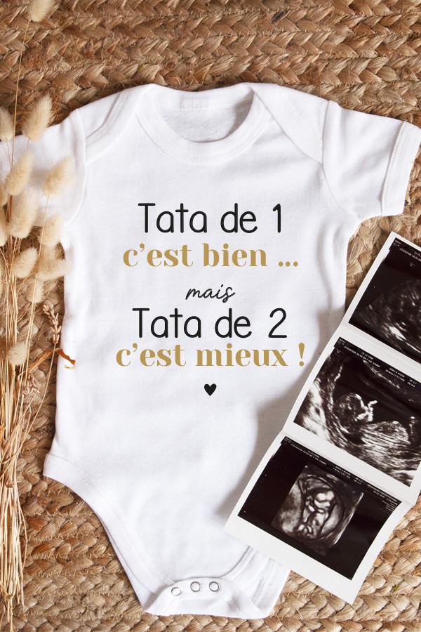 Body bébé | Tata de 1 c'est bien mais tata de 2 c'est mieux